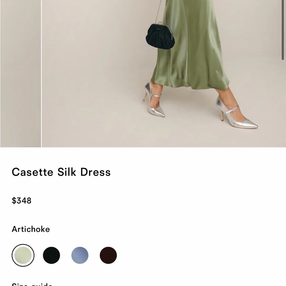 Reformation Casette Silk Cross-Back Dress - Picture 6 of 6